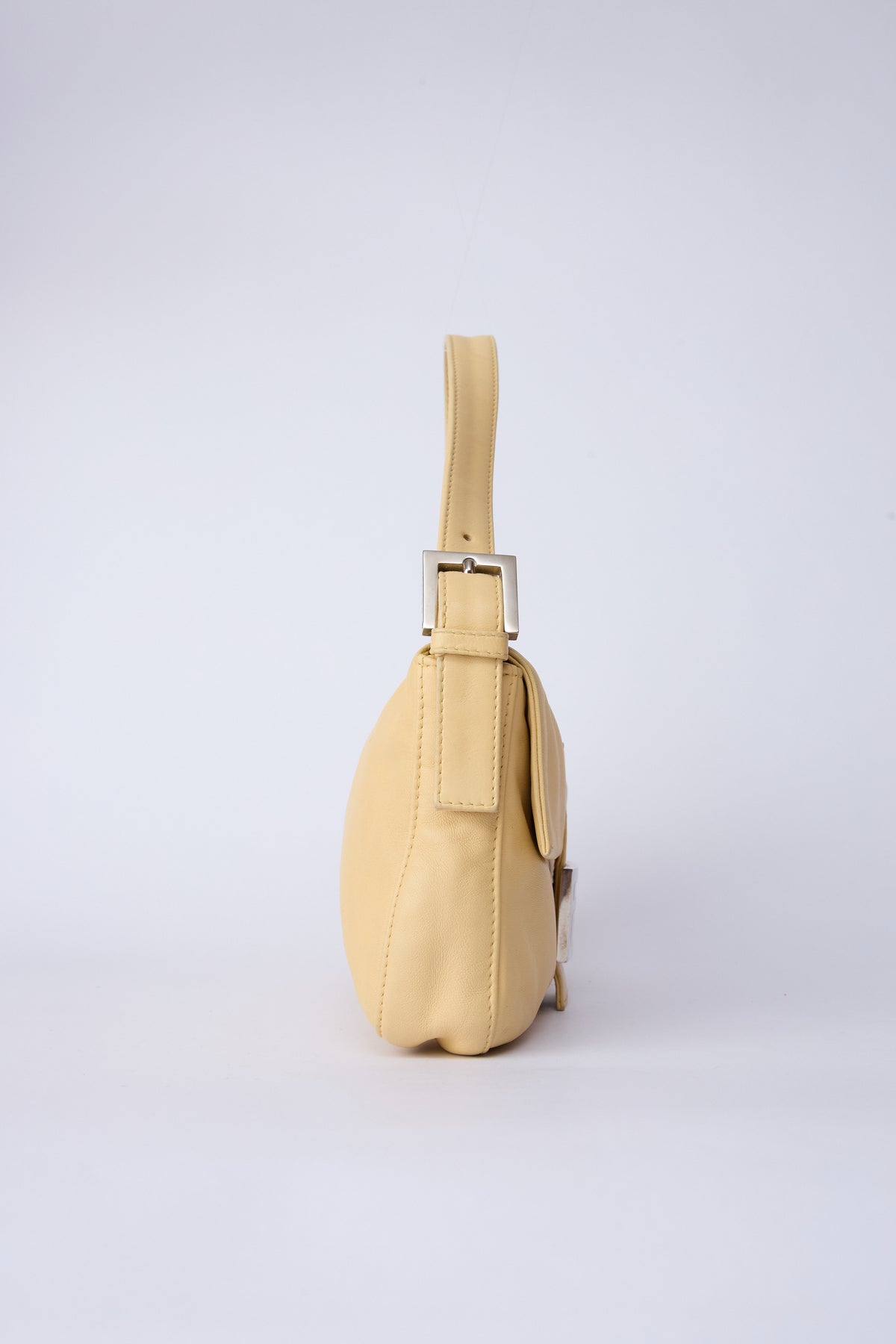 FENDI CREAM LEATHER BAGUETTE