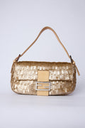FENDI CHAMPAGNE SEQUIN BAGUETTE