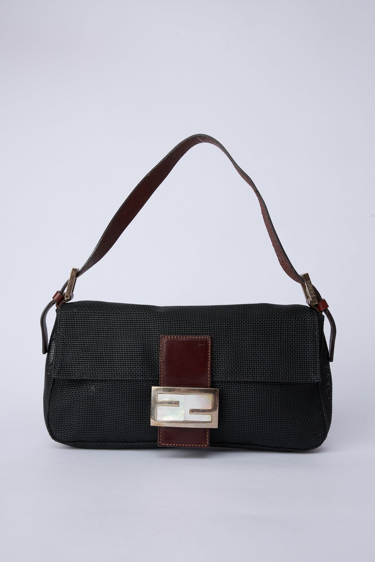 FENDI MESH & MOTHER OF PEARL BAGUETTE