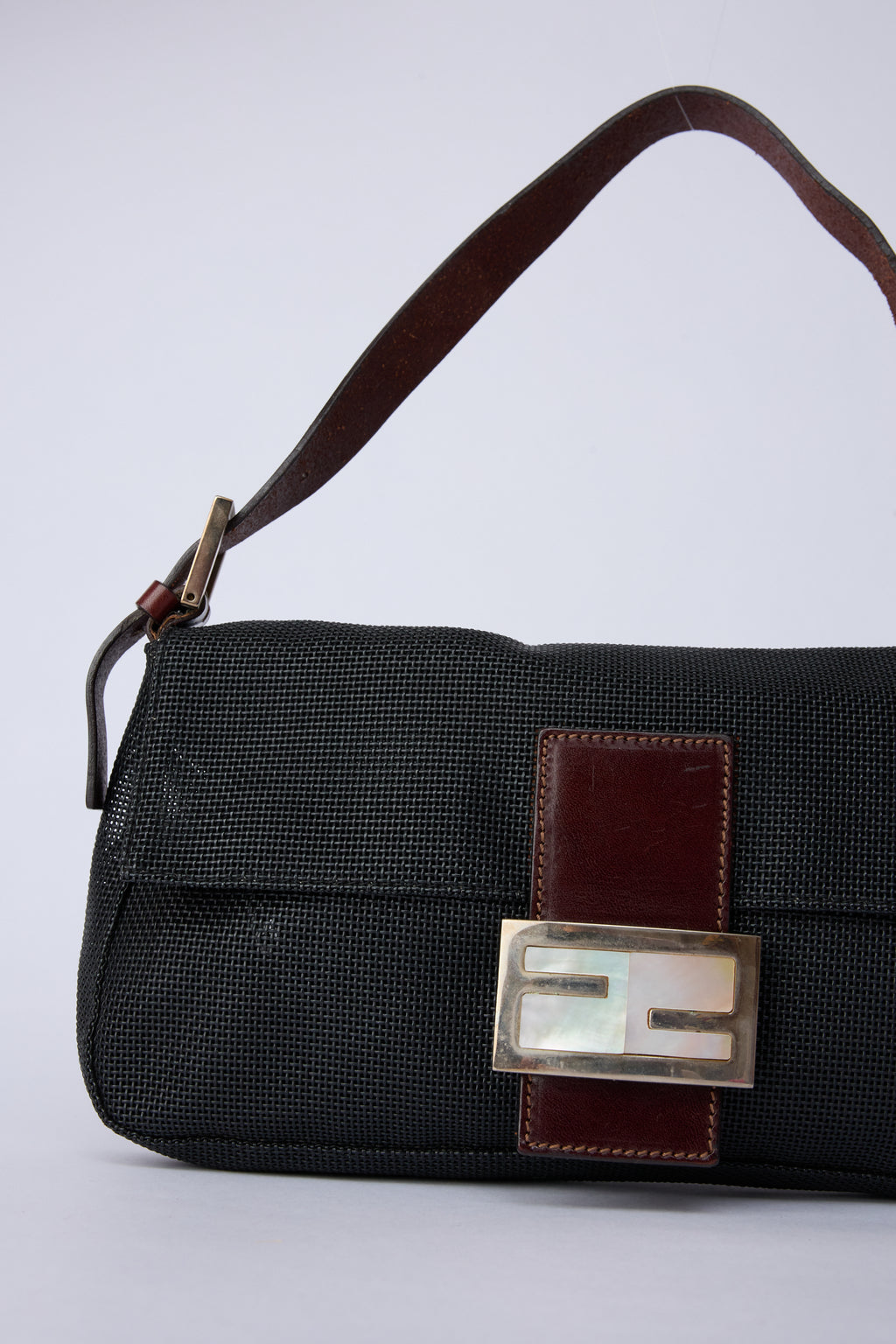 FENDI MESH & MOTHER OF PEARL BAGUETTE