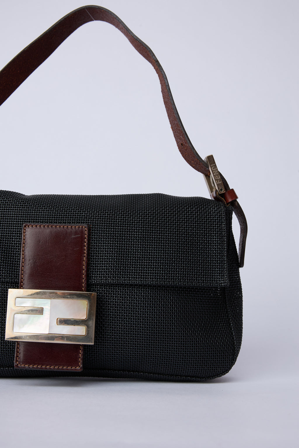 FENDI MESH & MOTHER OF PEARL BAGUETTE