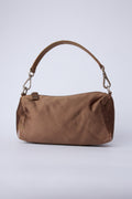 PRADA BROWN SATIN MINI POCHETTE