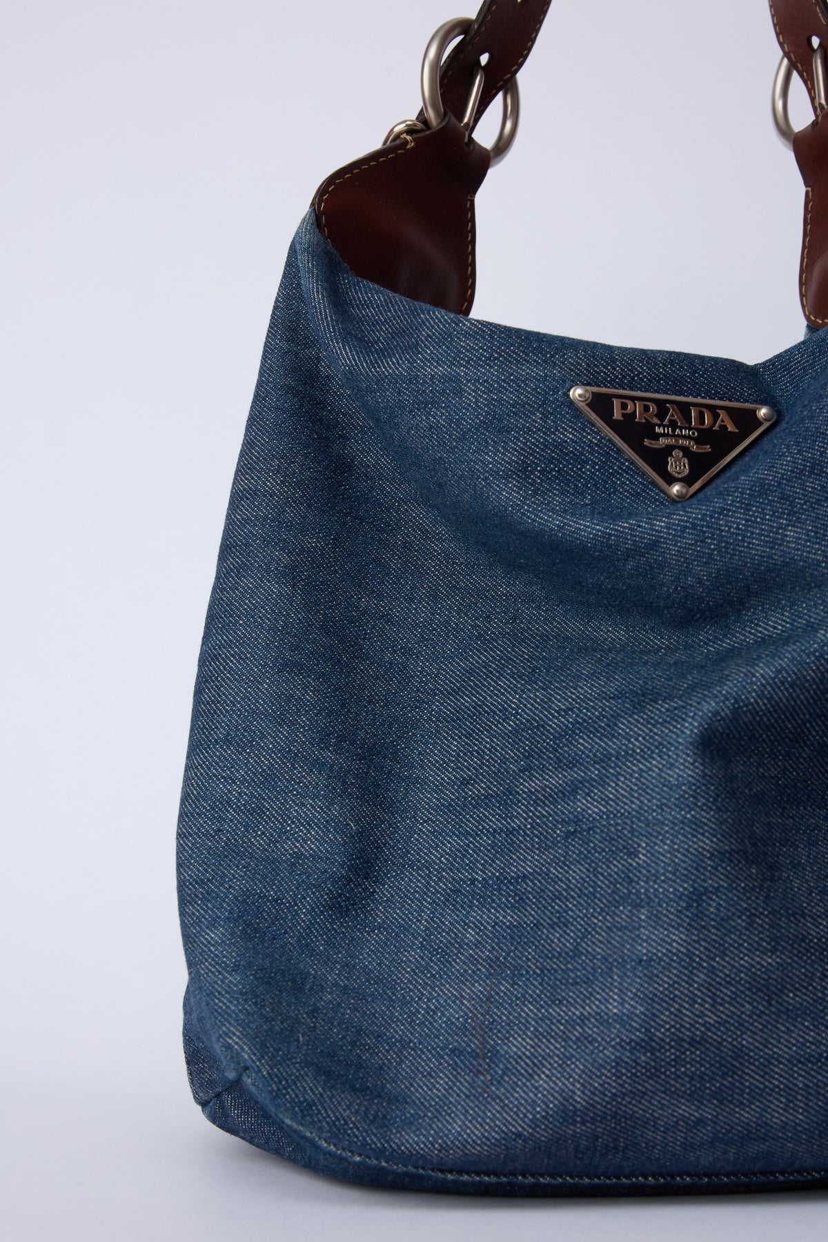 PRADA DENIM BUCKET BAG