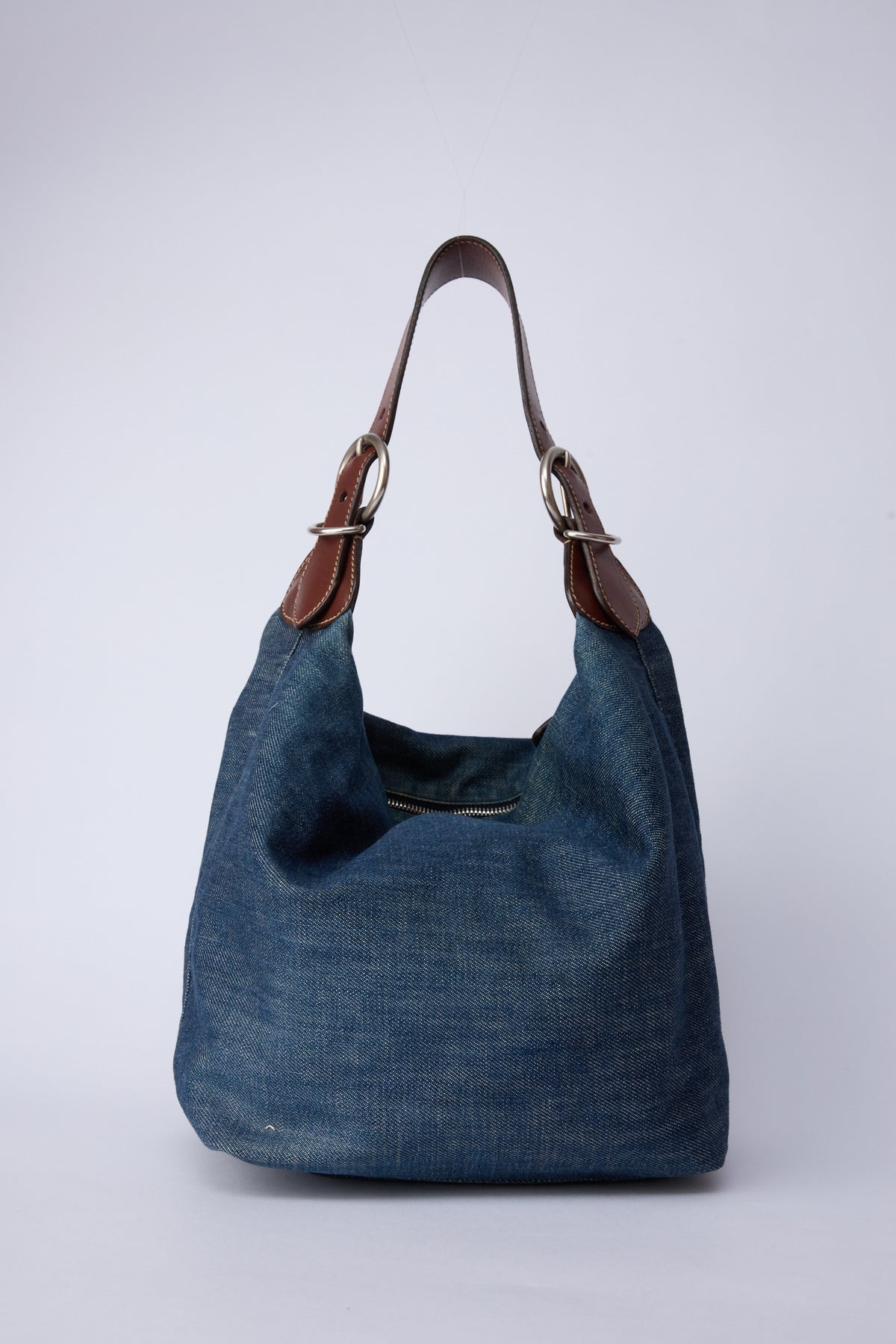 PRADA DENIM BUCKET BAG