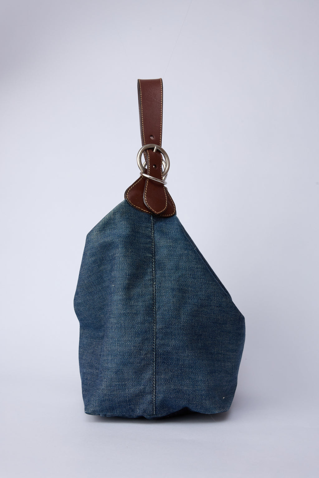 PRADA DENIM BUCKET BAG
