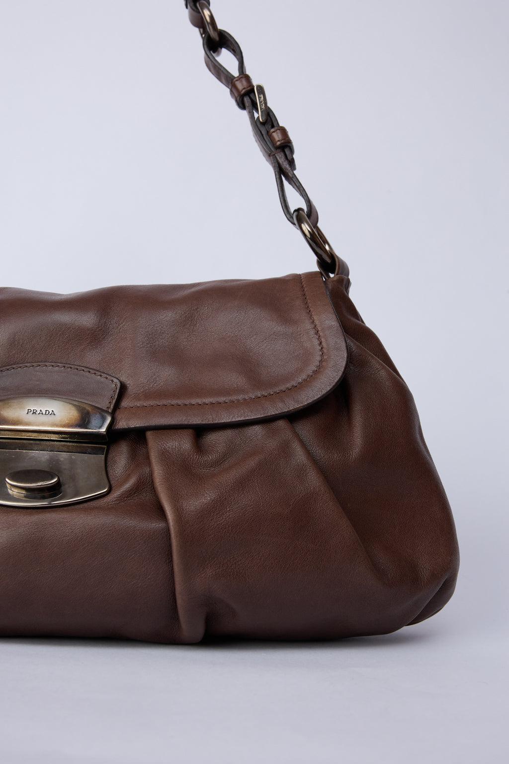 PRADA BROWN NAPPA BAG