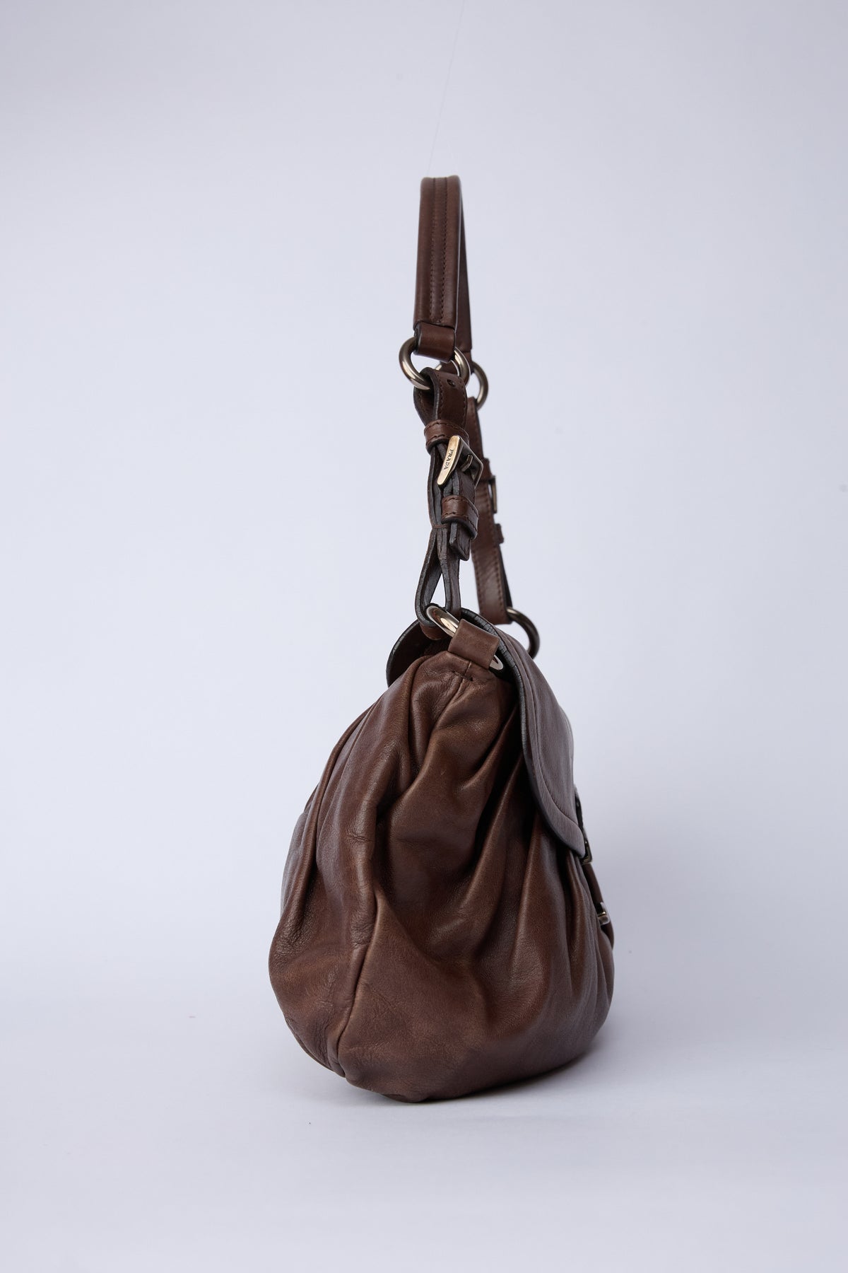 PRADA BROWN NAPPA BAG