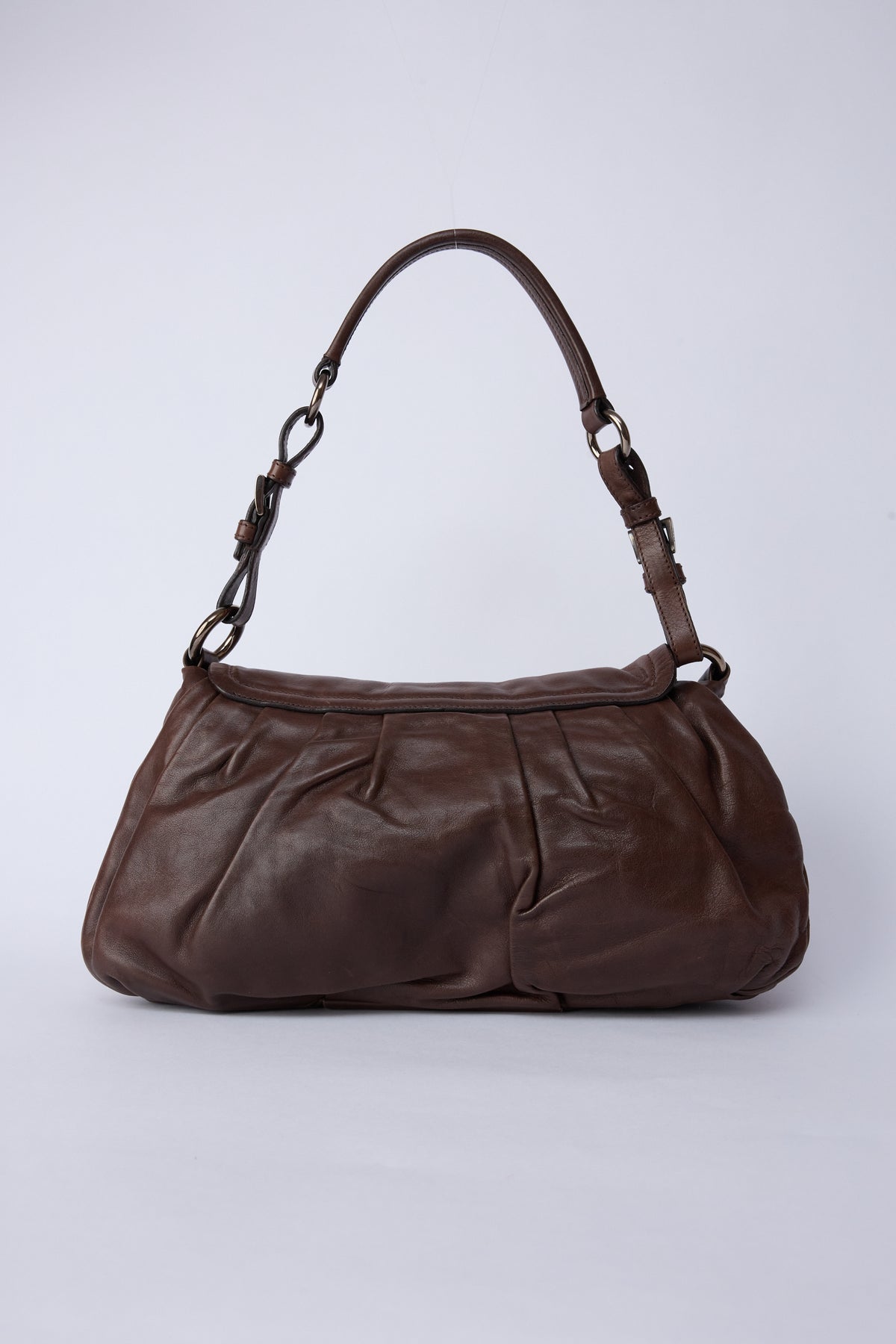 PRADA BROWN NAPPA BAG