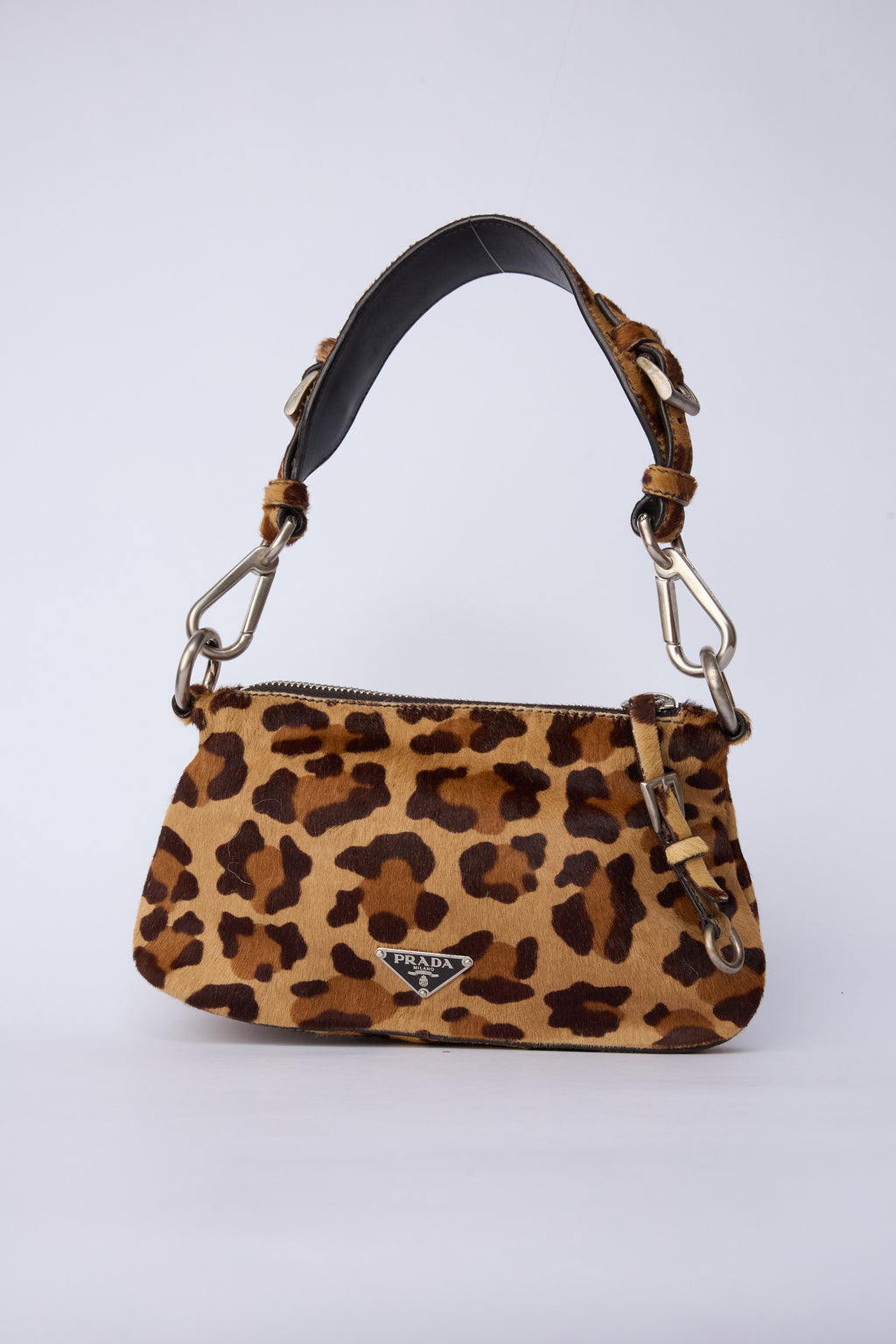 PRADA ANIMAL-PRINT PONY HAIR SHOULDER BAG