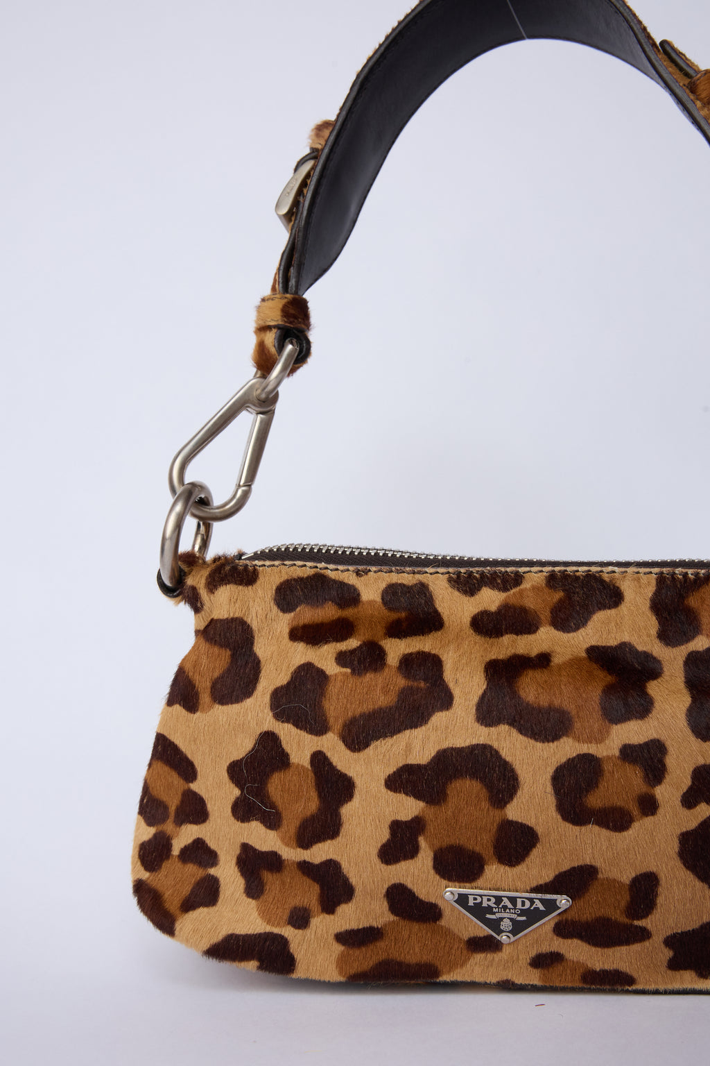 PRADA ANIMAL-PRINT PONY HAIR SHOULDER BAG
