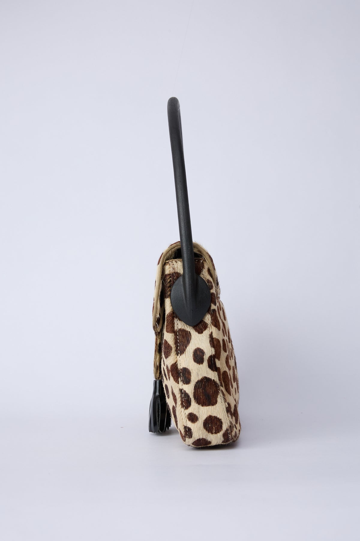 MIU MIU SPOTTED PONY HAIR TOP HANDLE BAG