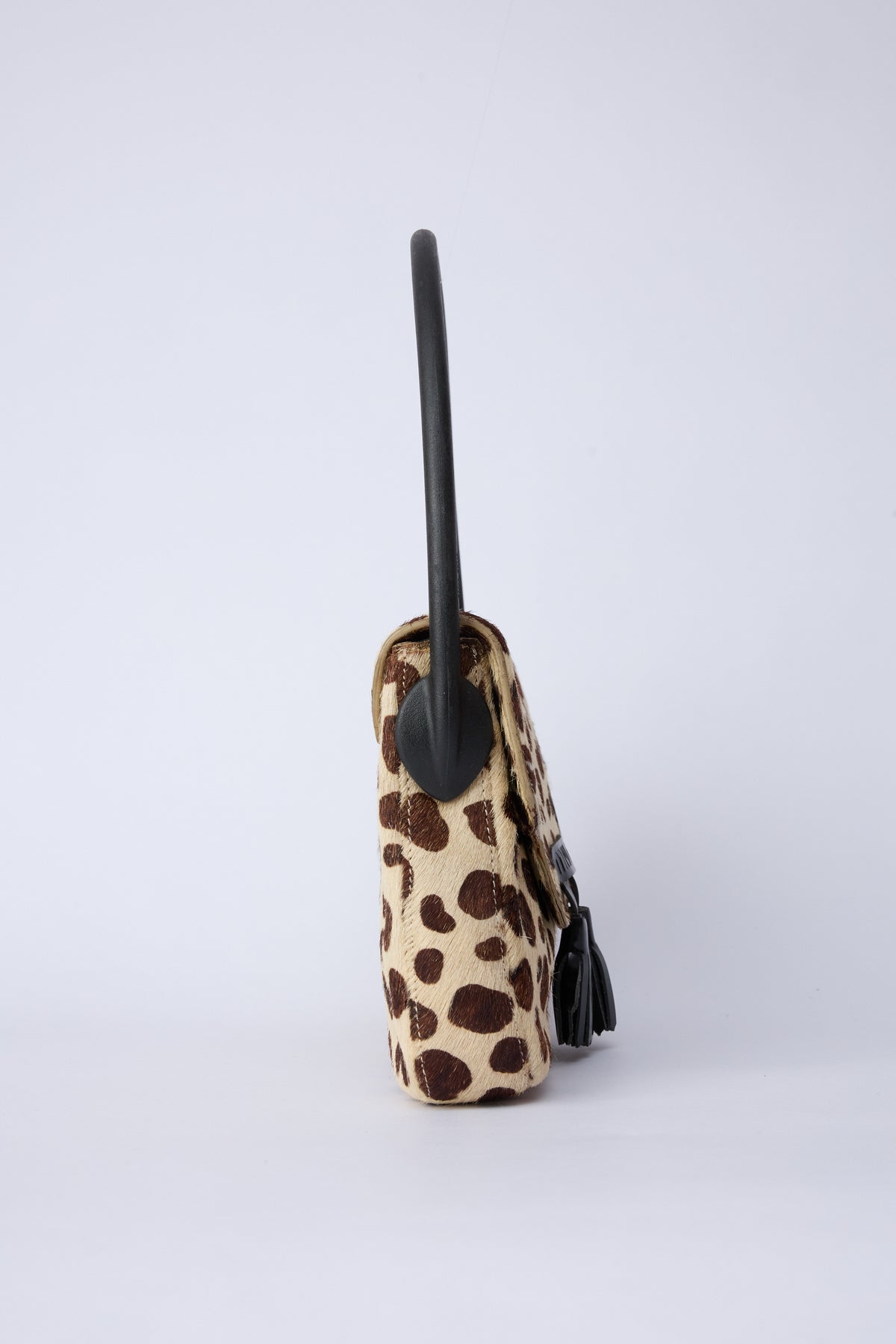 MIU MIU SPOTTED PONY HAIR TOP HANDLE BAG