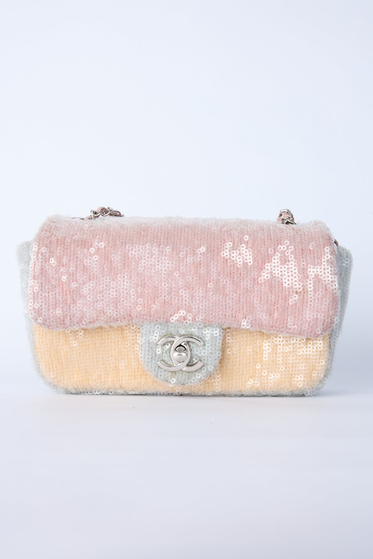 CHANEL MINI SEQUIN WATERFALL FLAP