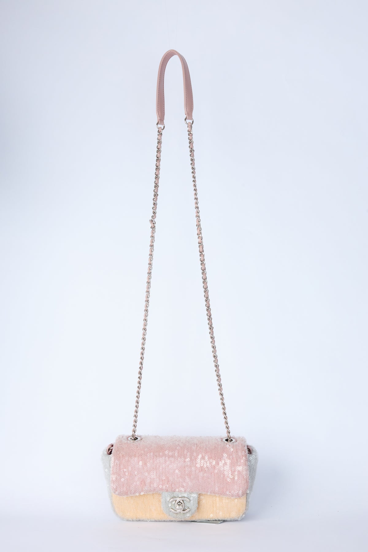 CHANEL MINI SEQUIN WATERFALL FLAP
