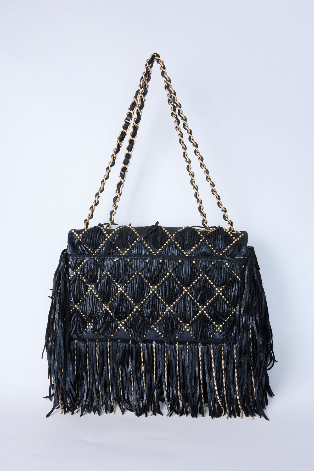 CHANEL FRINGE METALLIC FLAP