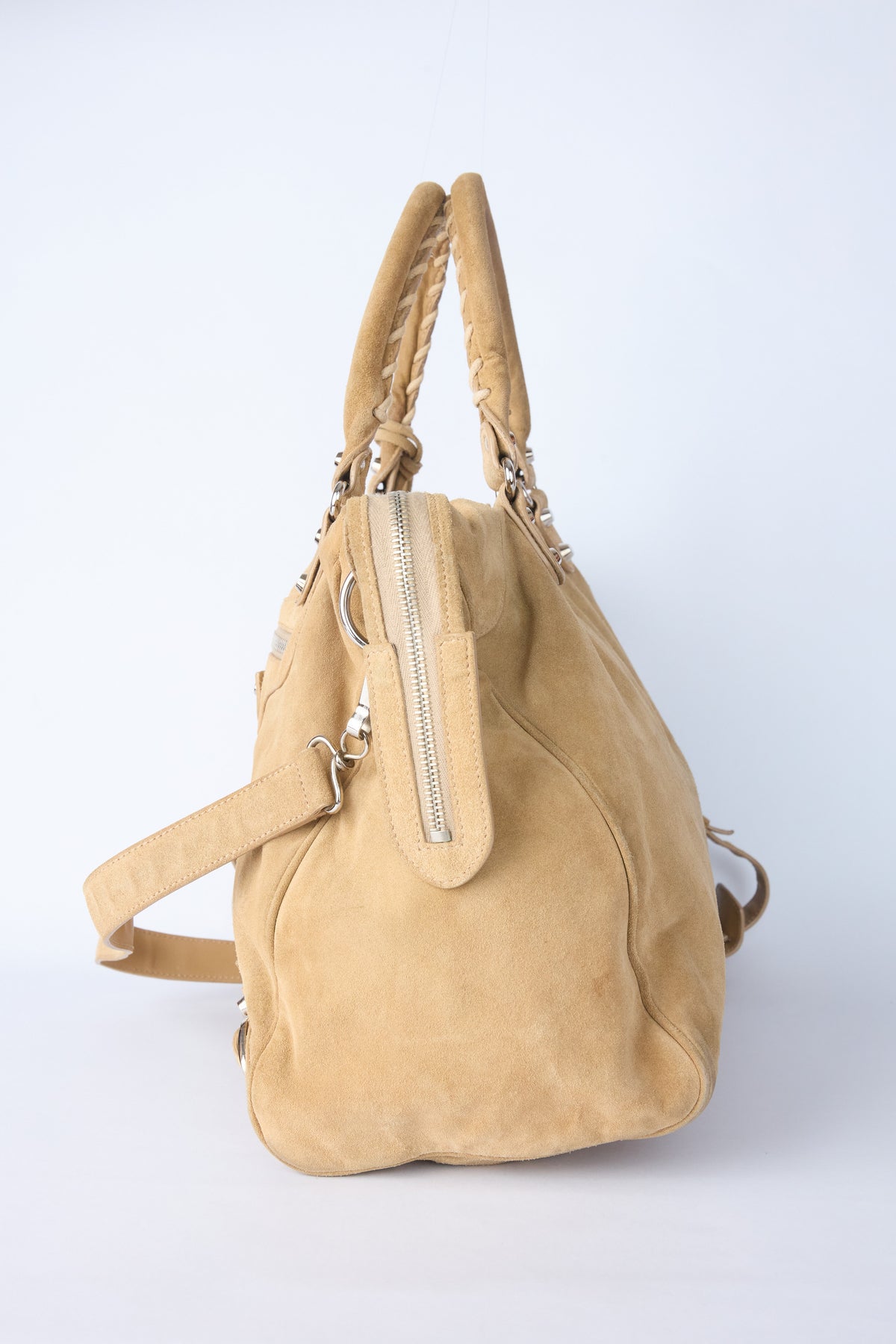 BALENCIAGA TAN SUEDE VELO CITY