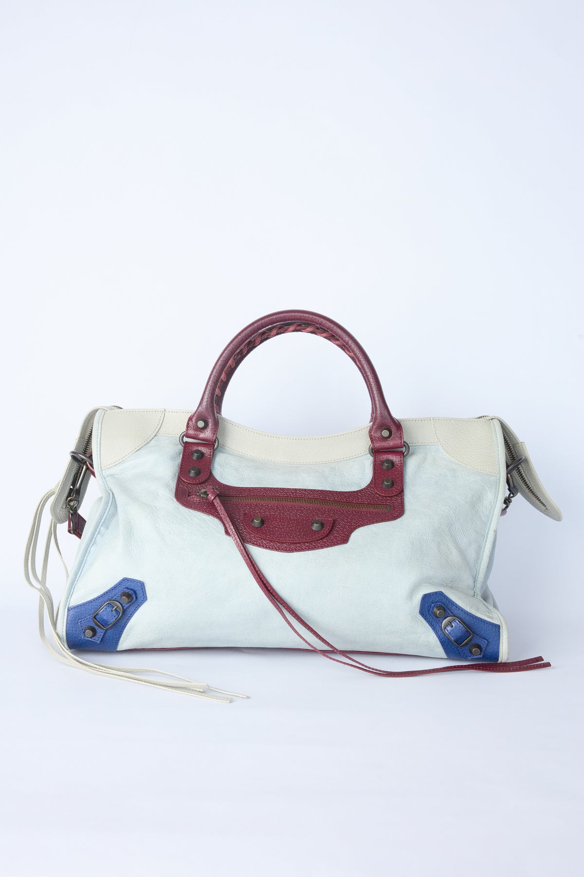 BALENCIAGA MOTORCROSS AGNEAU TRI-COLOR CITY