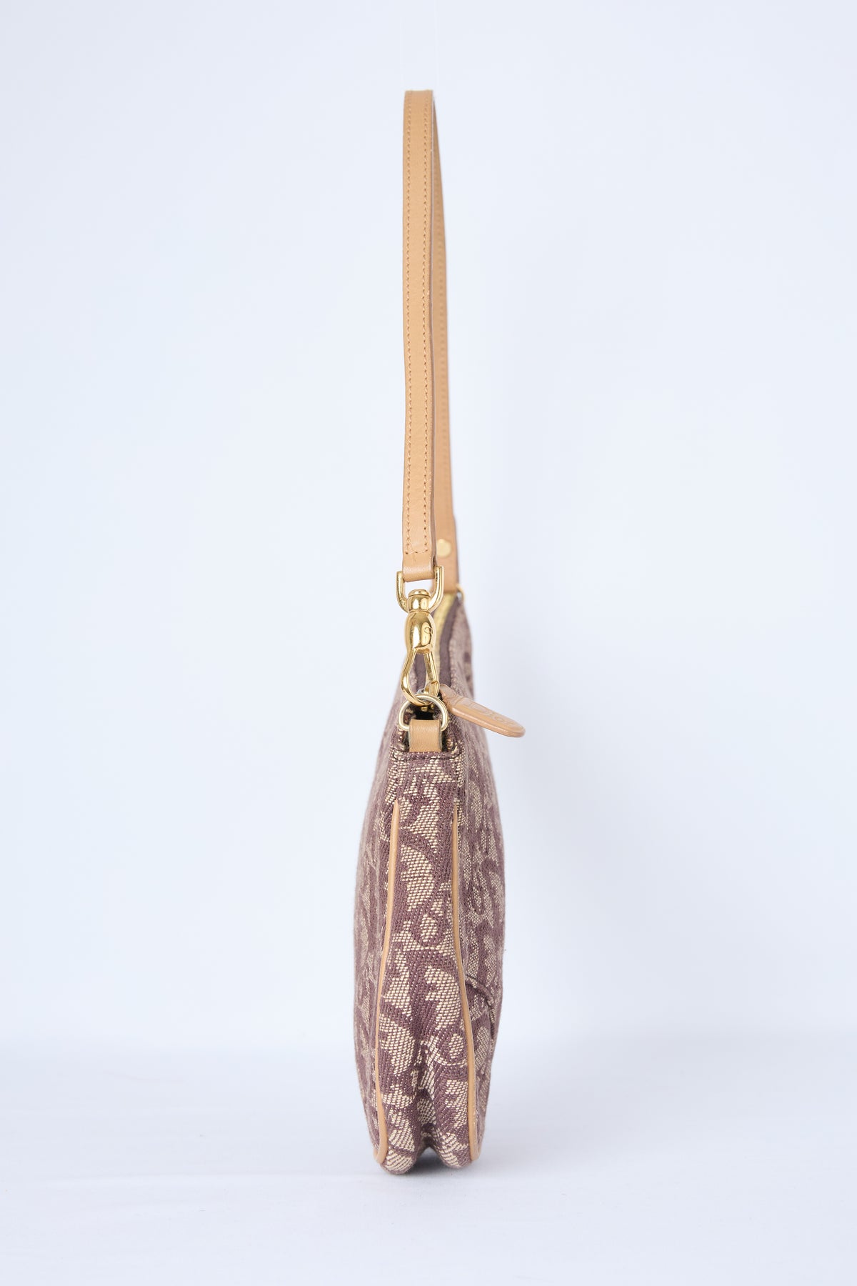 DIOR BROWN OBLIQUE CANVAS SADDLE POCHETTE