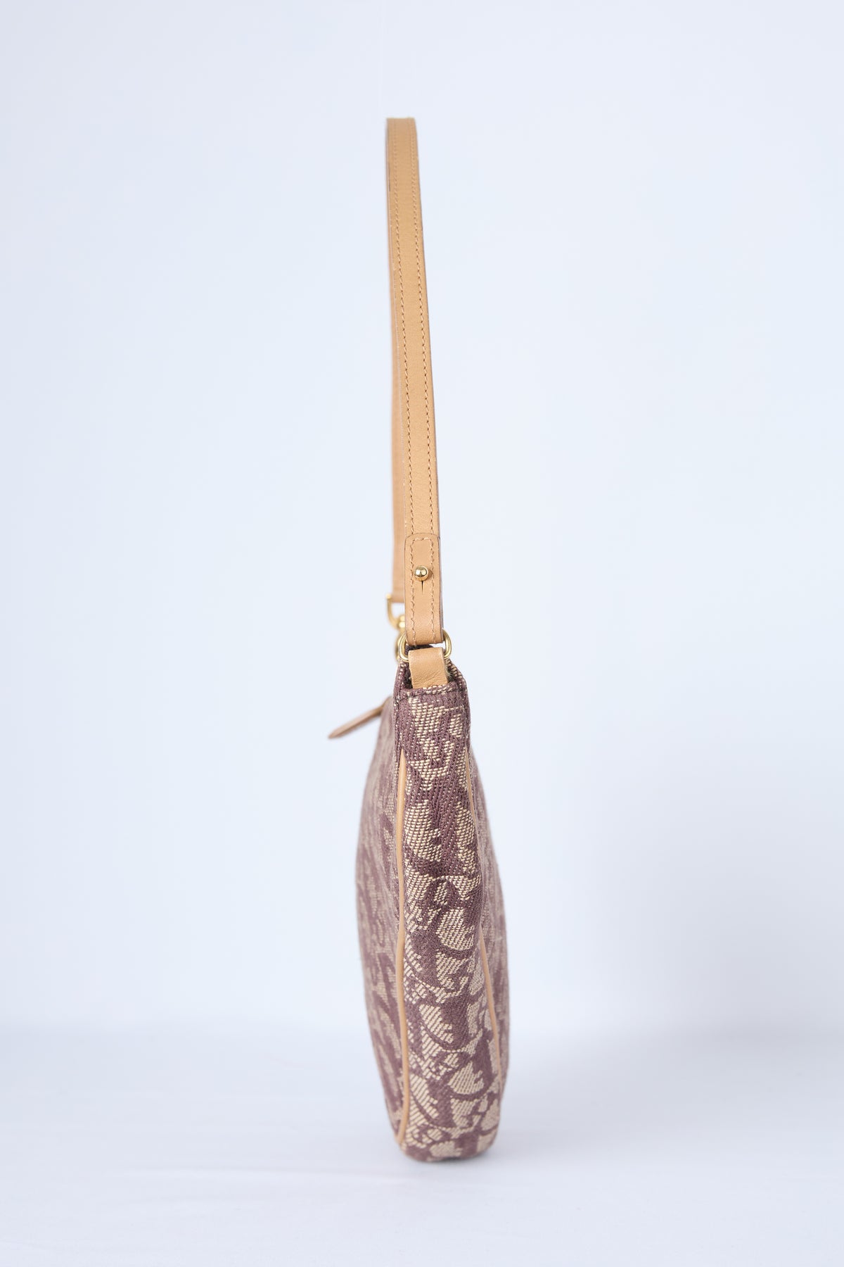 DIOR BROWN OBLIQUE CANVAS SADDLE POCHETTE