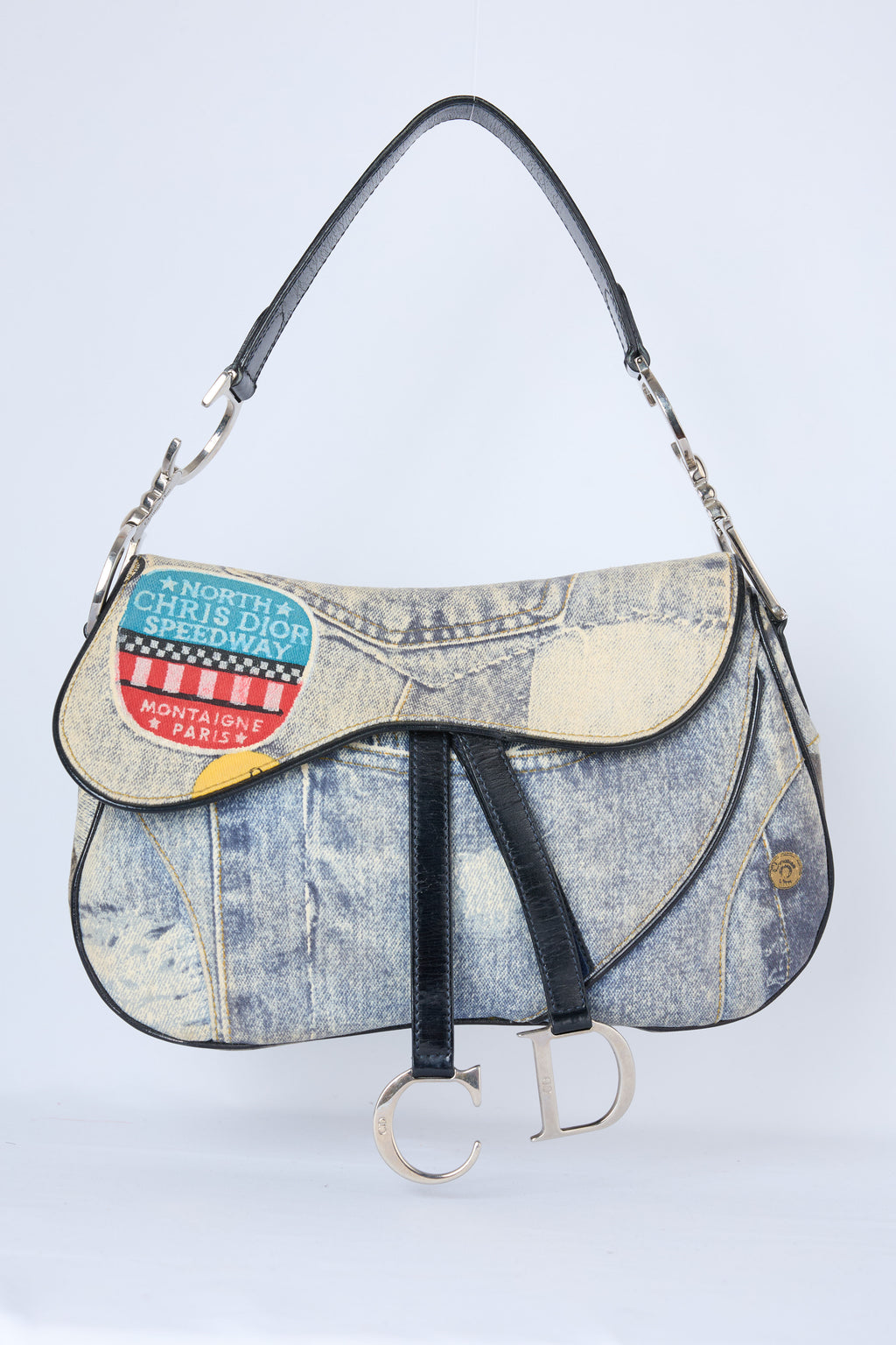 DIOR SPEEDWAY DENIM DOUBLE SADDLE