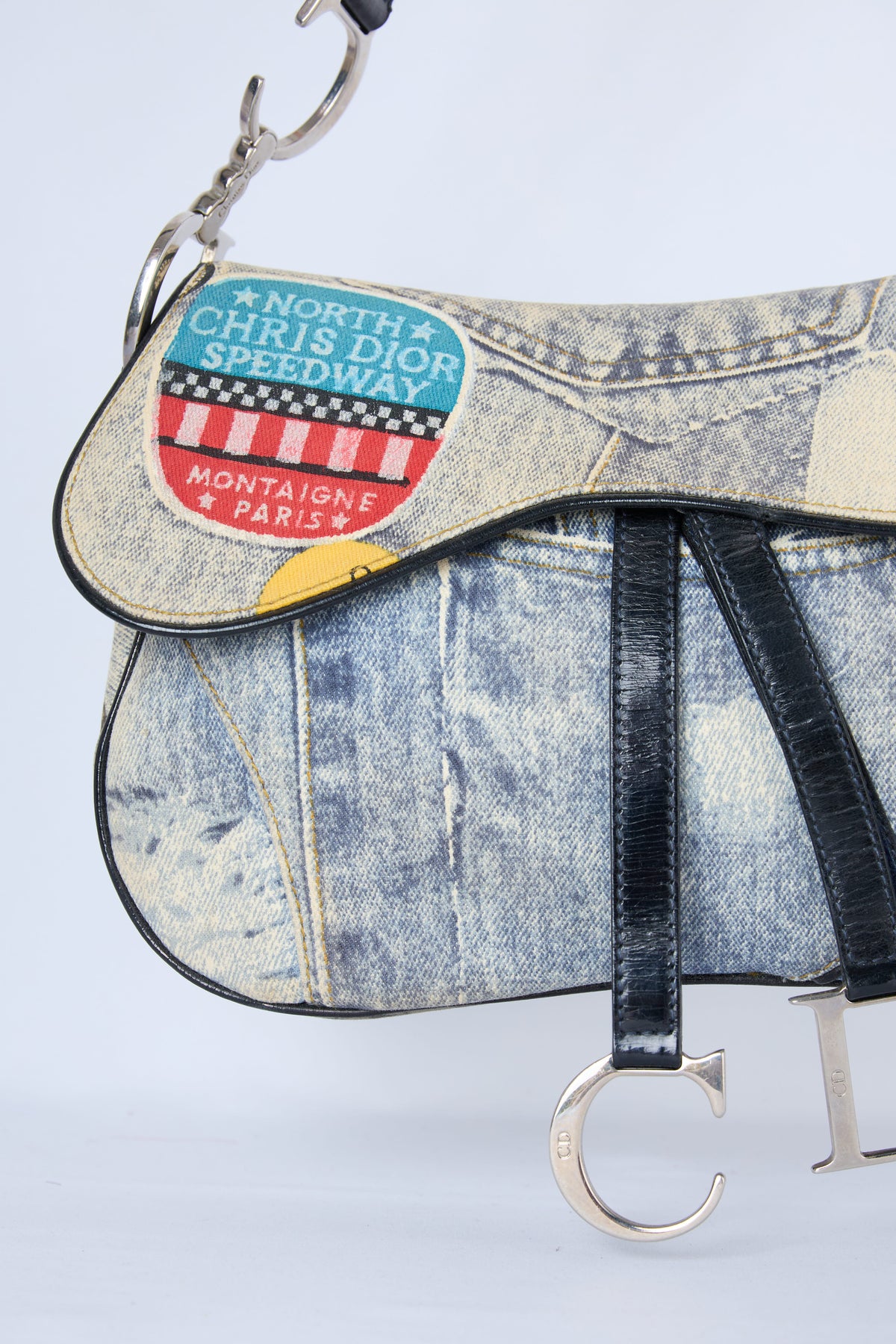DIOR SPEEDWAY DENIM DOUBLE SADDLE