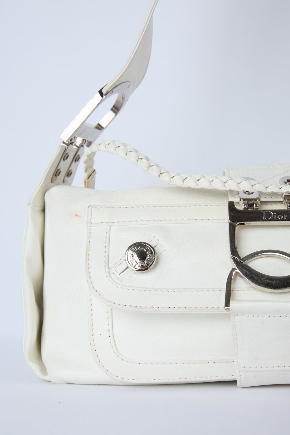 DIOR WHITE FLIGHT BAG