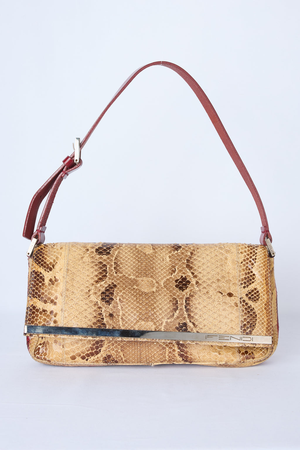 FENDI PYTHON LEATHER SHOULDER BAG
