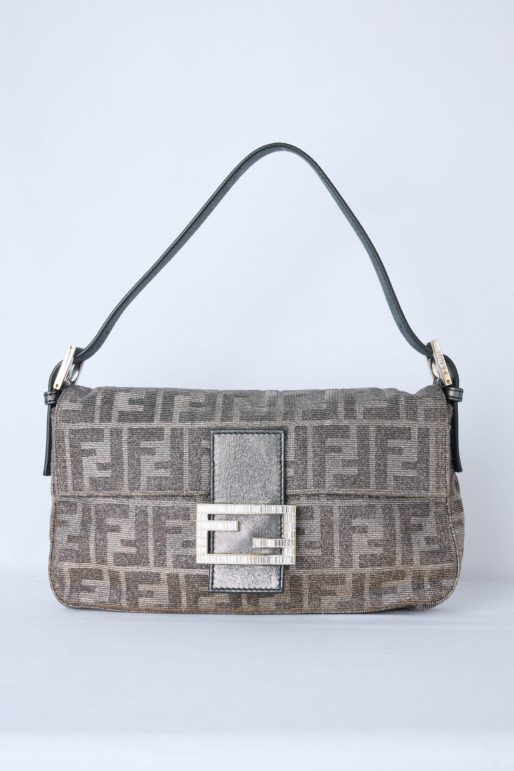FENDI METALLIC LUREX ZUCCA BAGUETTE