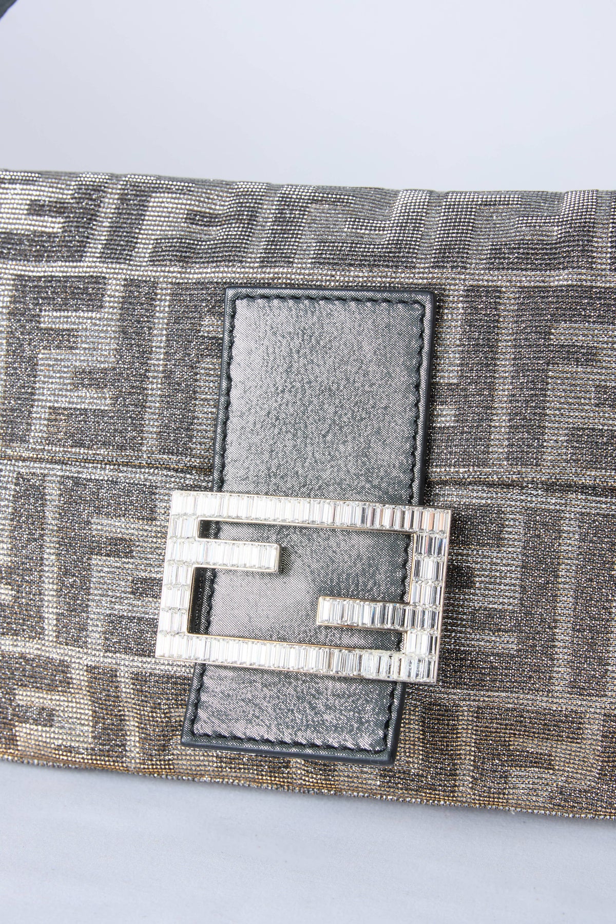 FENDI METALLIC LUREX ZUCCA BAGUETTE