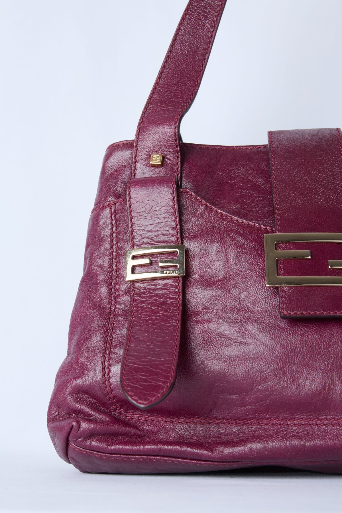 FENDI BURGUNDY HOBO