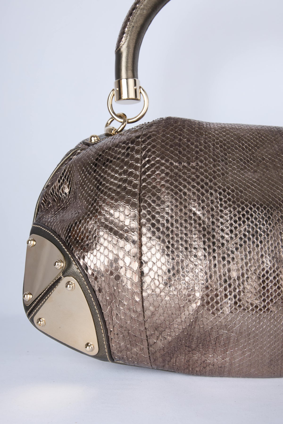 GUCCI METALLIC PYTHON BABOUSKA INDY HOBO