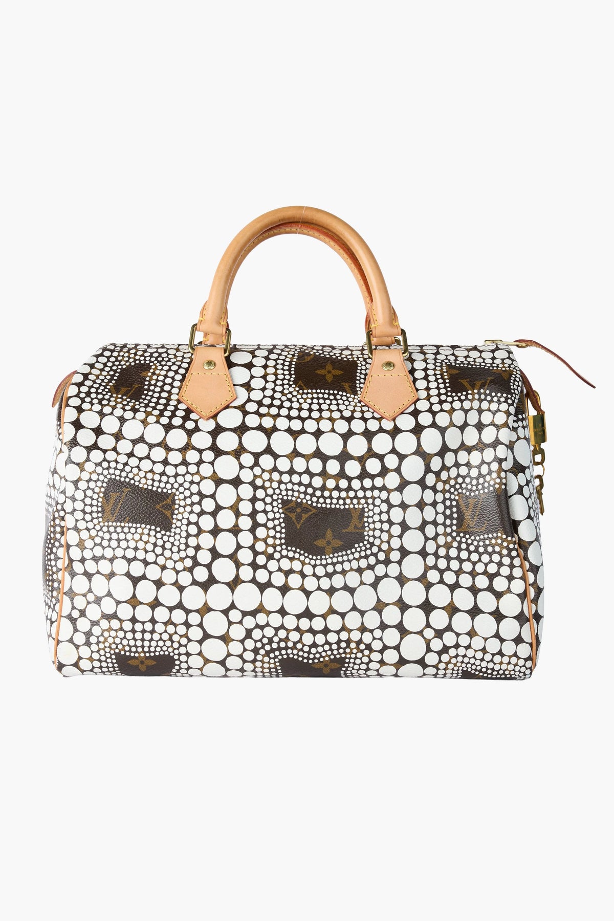 LOUIS VUITTON Speedy 30 Yayoi Kusama Monogram Multi-color Coated Canvas Hand Bag