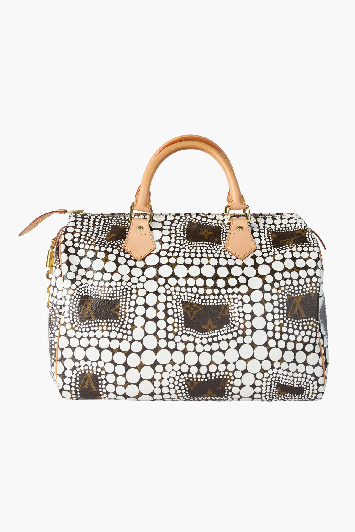 LOUIS VUITTON Speedy 30 Yayoi Kusama Monogram Multi-color Coated Canvas Hand Bag