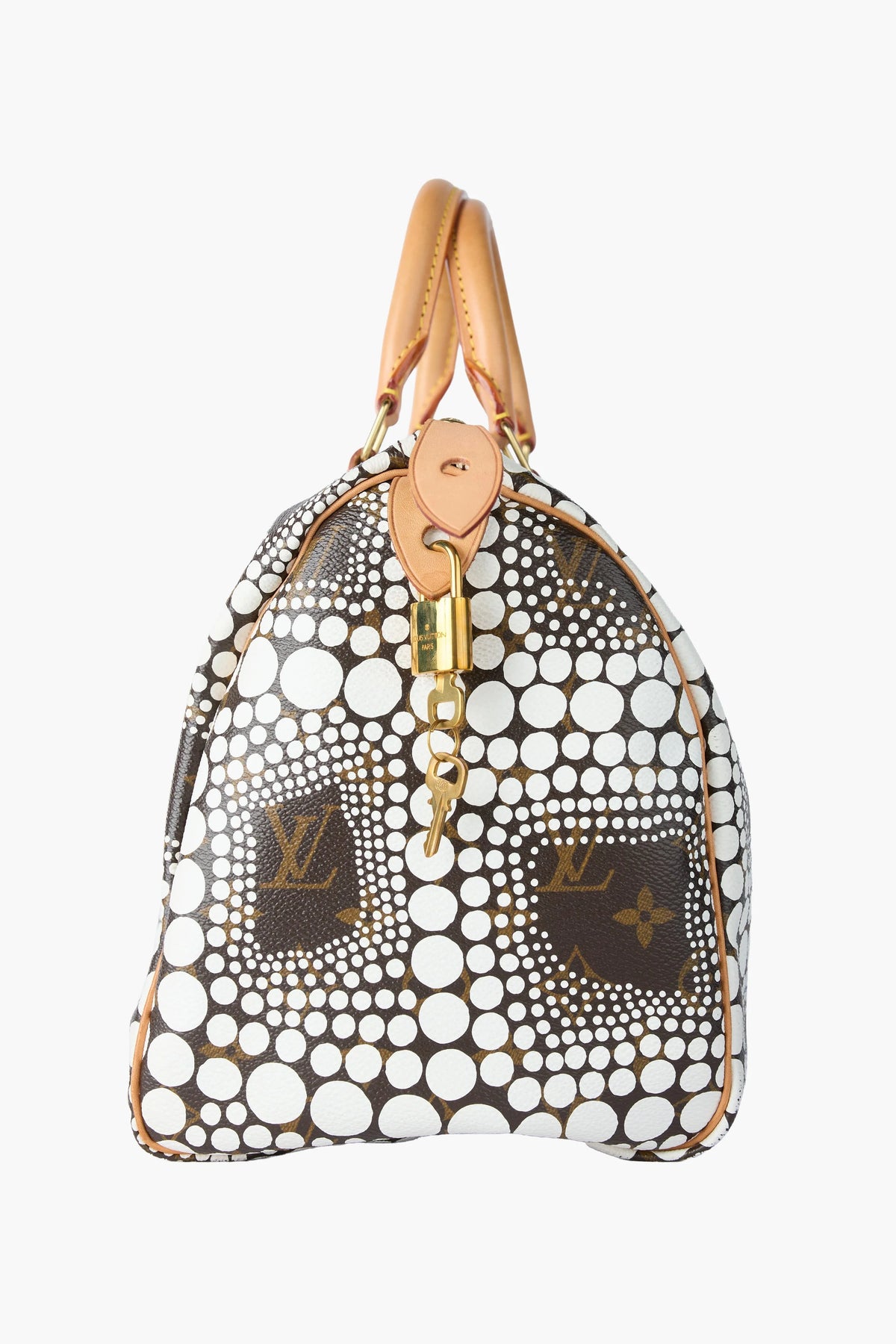 LOUIS VUITTON Speedy 30 Yayoi Kusama Monogram Multi-color Coated Canvas Hand Bag