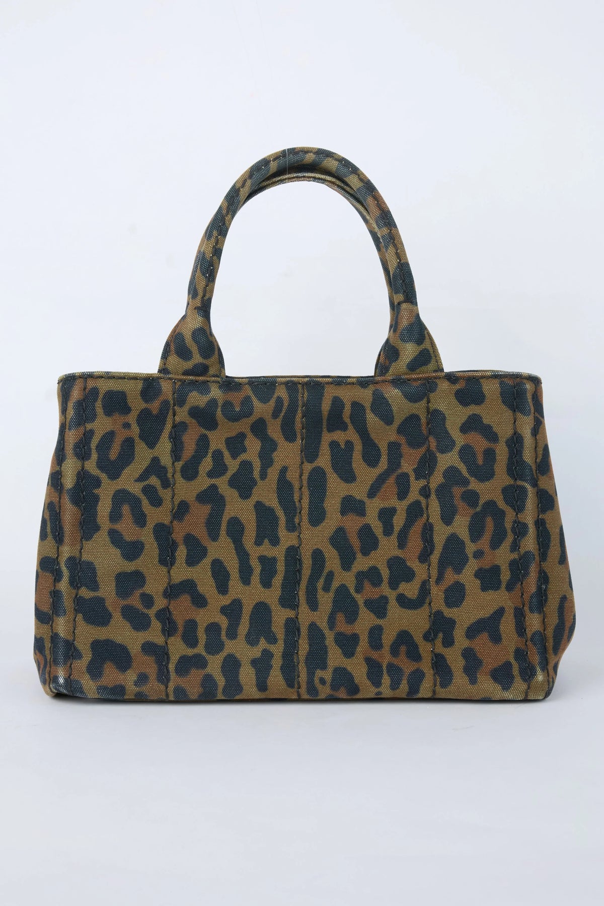 PRADA LEOPARD CANVAS TOTE