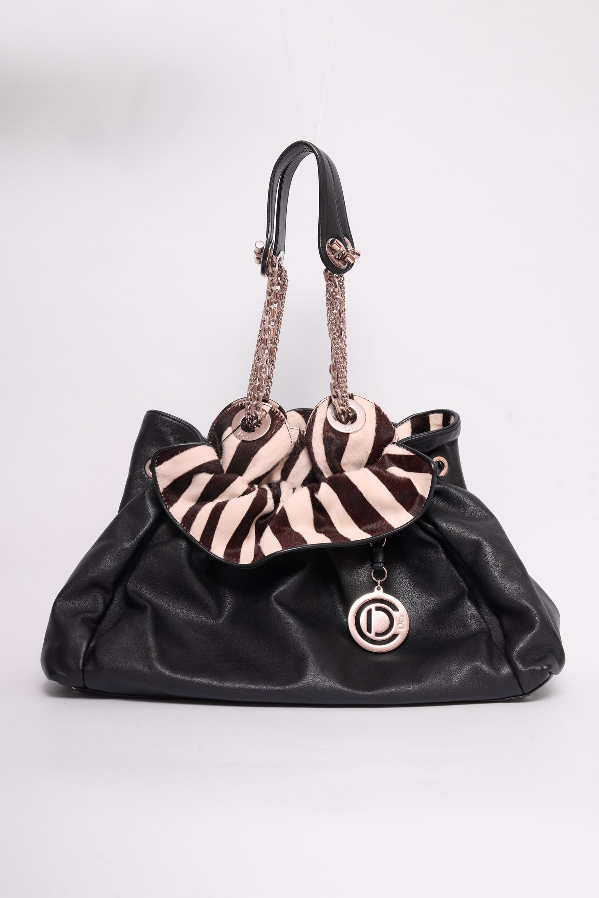 DIOR ZEBRA-PRINT PONYHAIR LA TRENTE HOBO