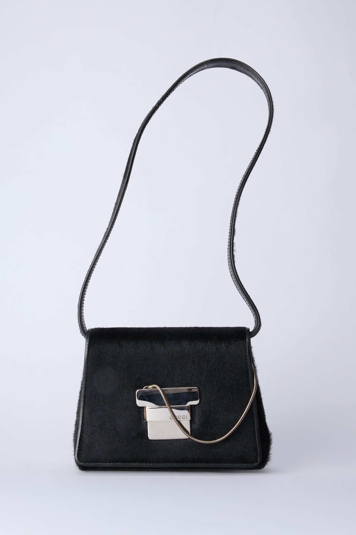 GUCCI BLACK PONYHAIR BAG
