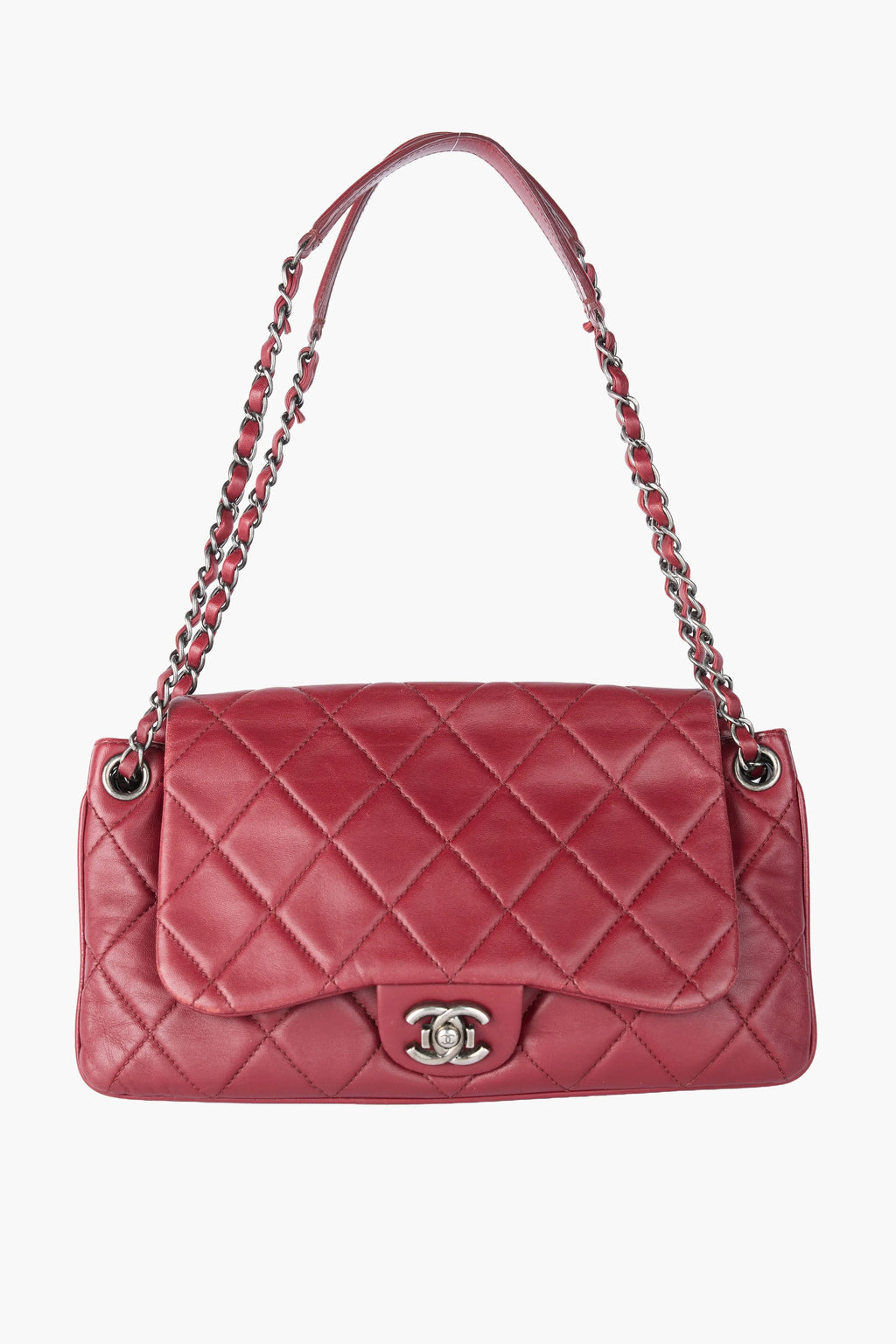 Chanel Red Accordion Flap Bag