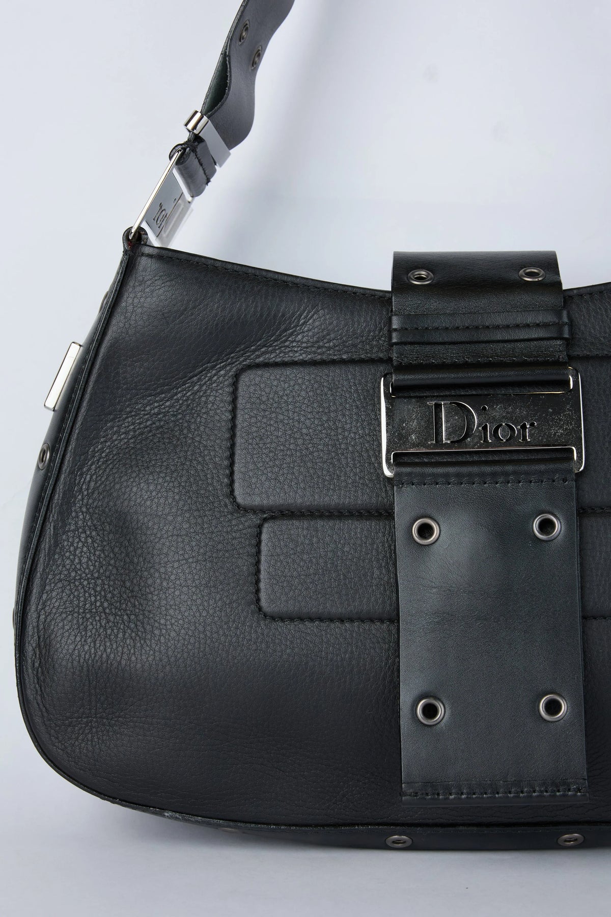 DIOR BLACK COLUMBUS SHOULDER BAG