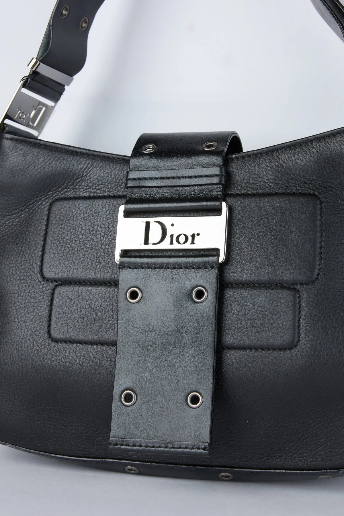 DIOR BLACK COLUMBUS SHOULDER BAG