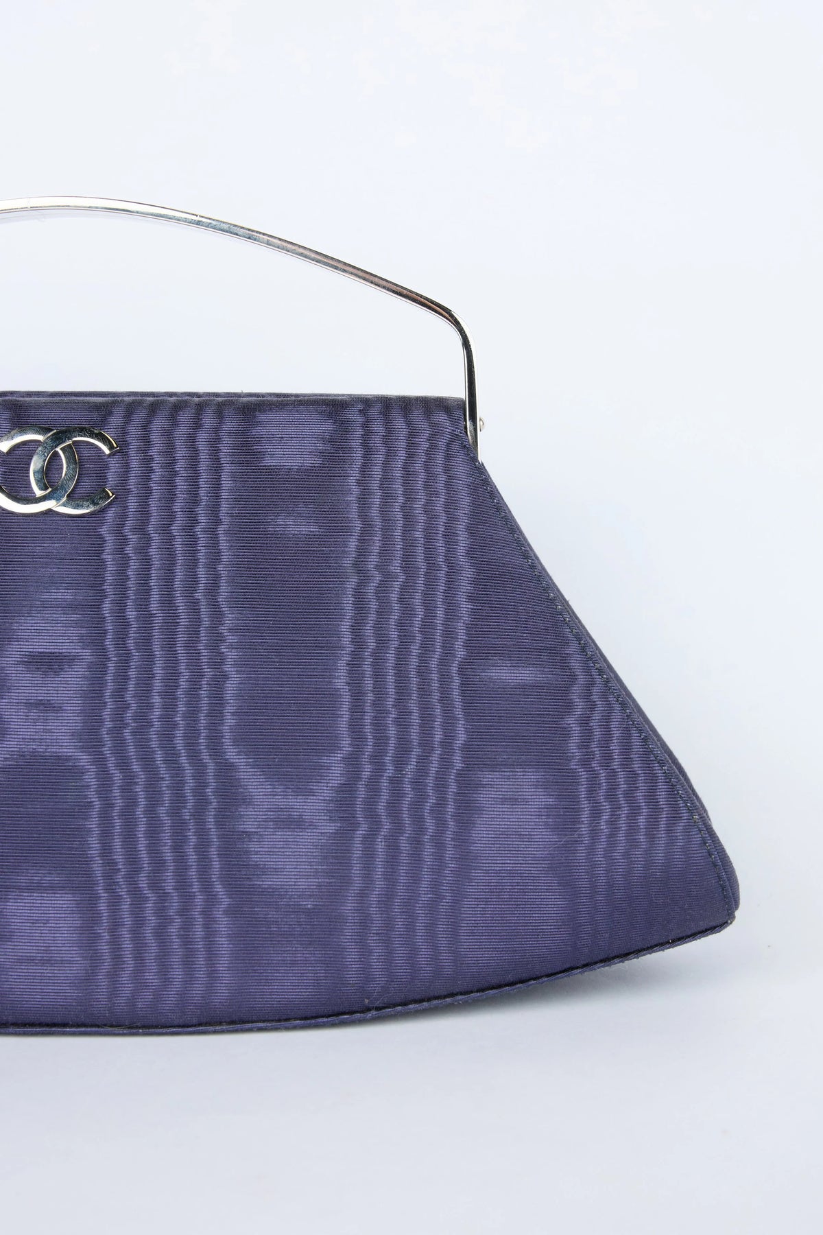 RARE CHANEL BLUE HALF MOON CLUTCH