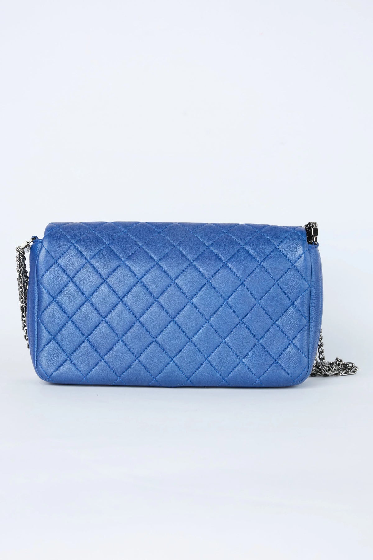 CHANEL BLUE MULTI CHAIN FLAP