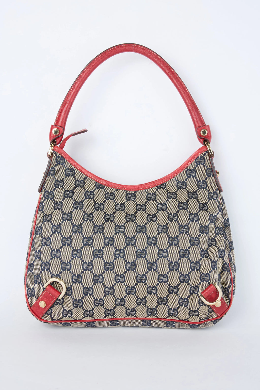 GUCCI RED & GREY ABBEY D RING HOBO