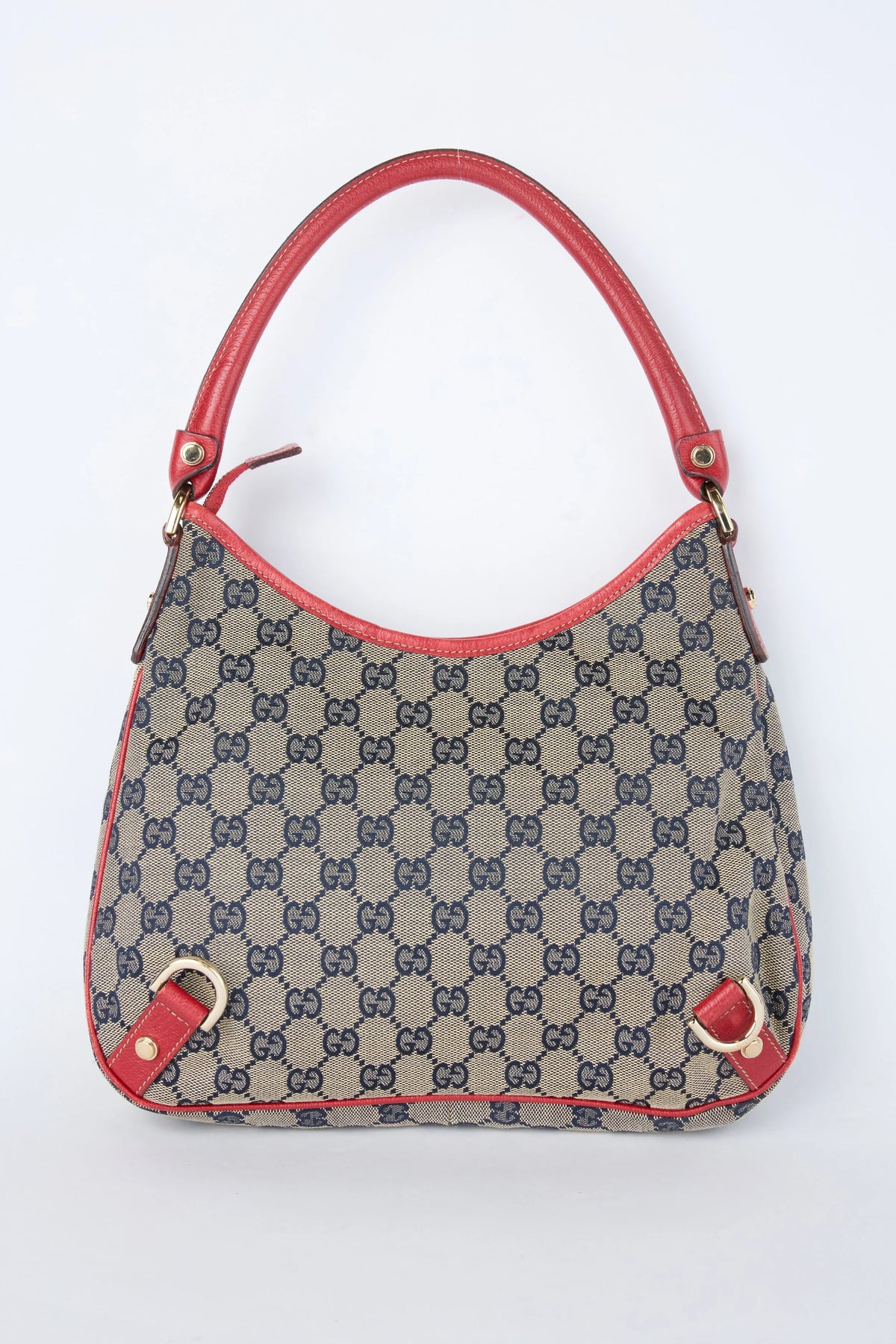 GUCCI RED & GREY ABBEY D RING HOBO