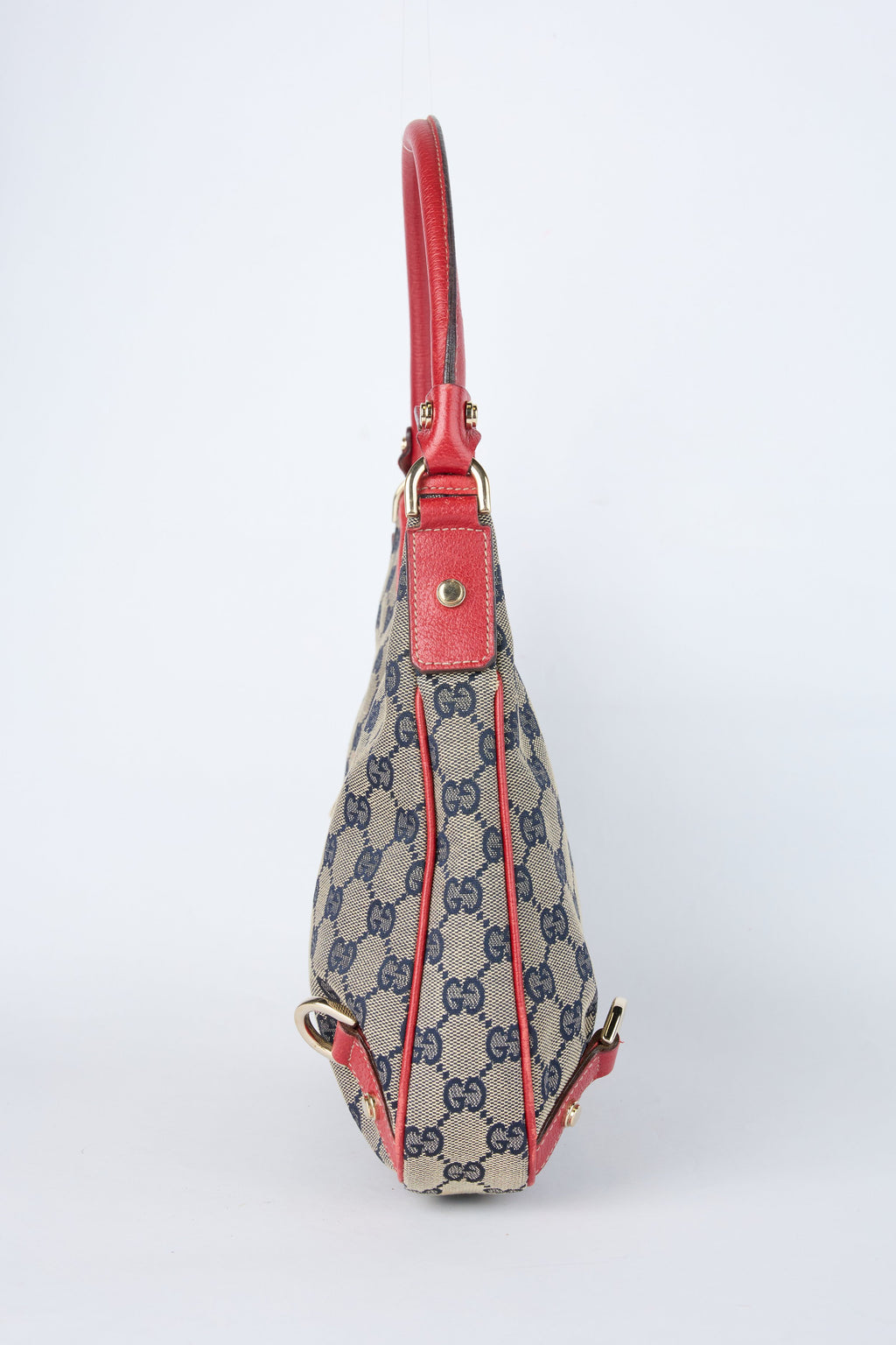 GUCCI RED & GREY ABBEY D RING HOBO