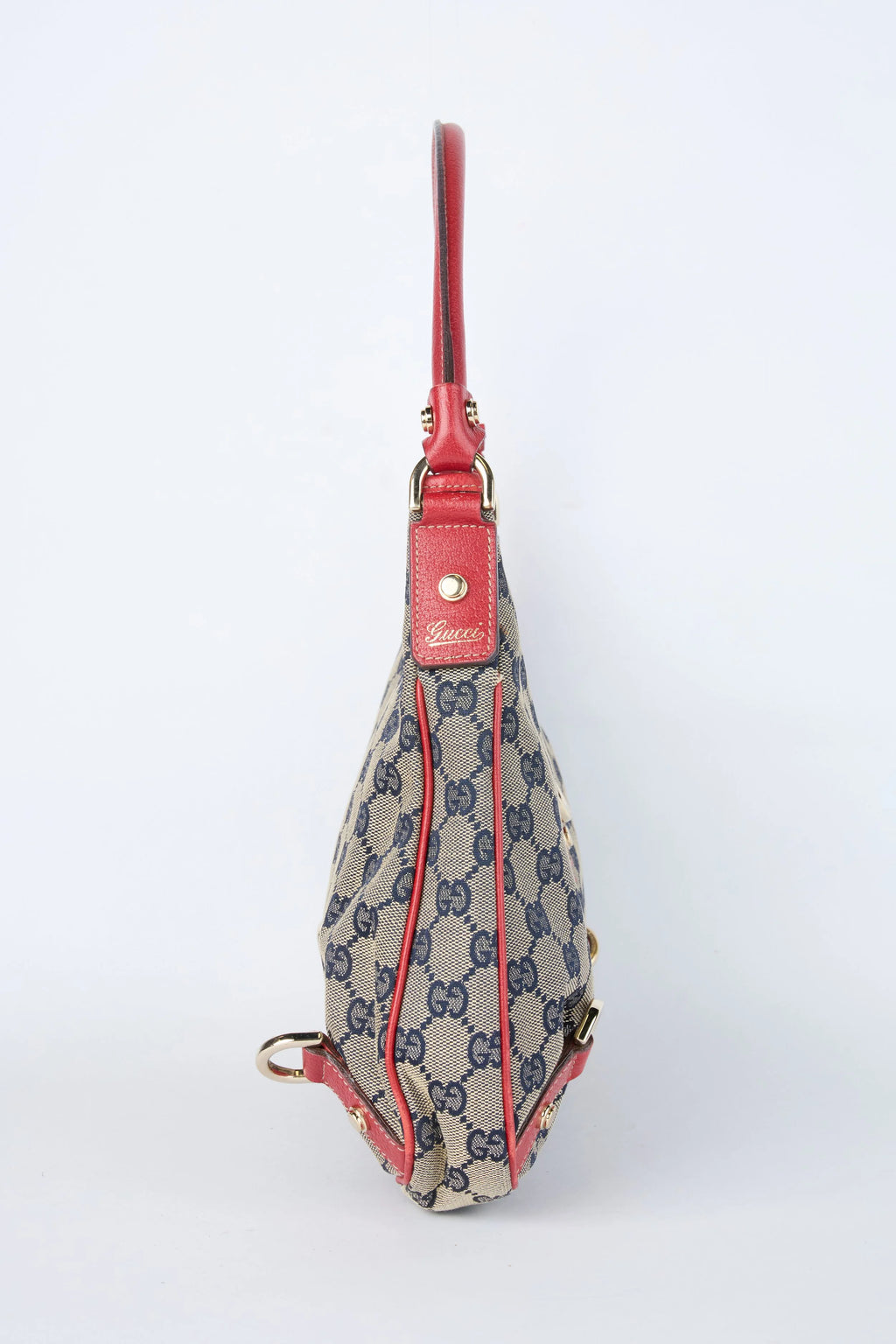 GUCCI RED & GREY ABBEY D RING HOBO