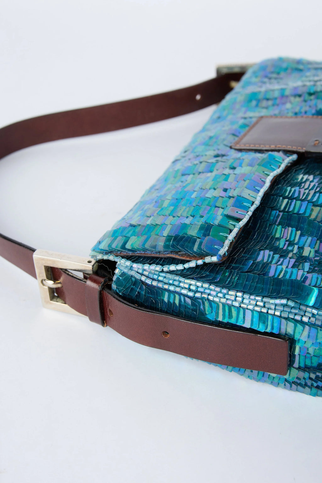 FENDI BLUE SEQUIN BAGUETTE