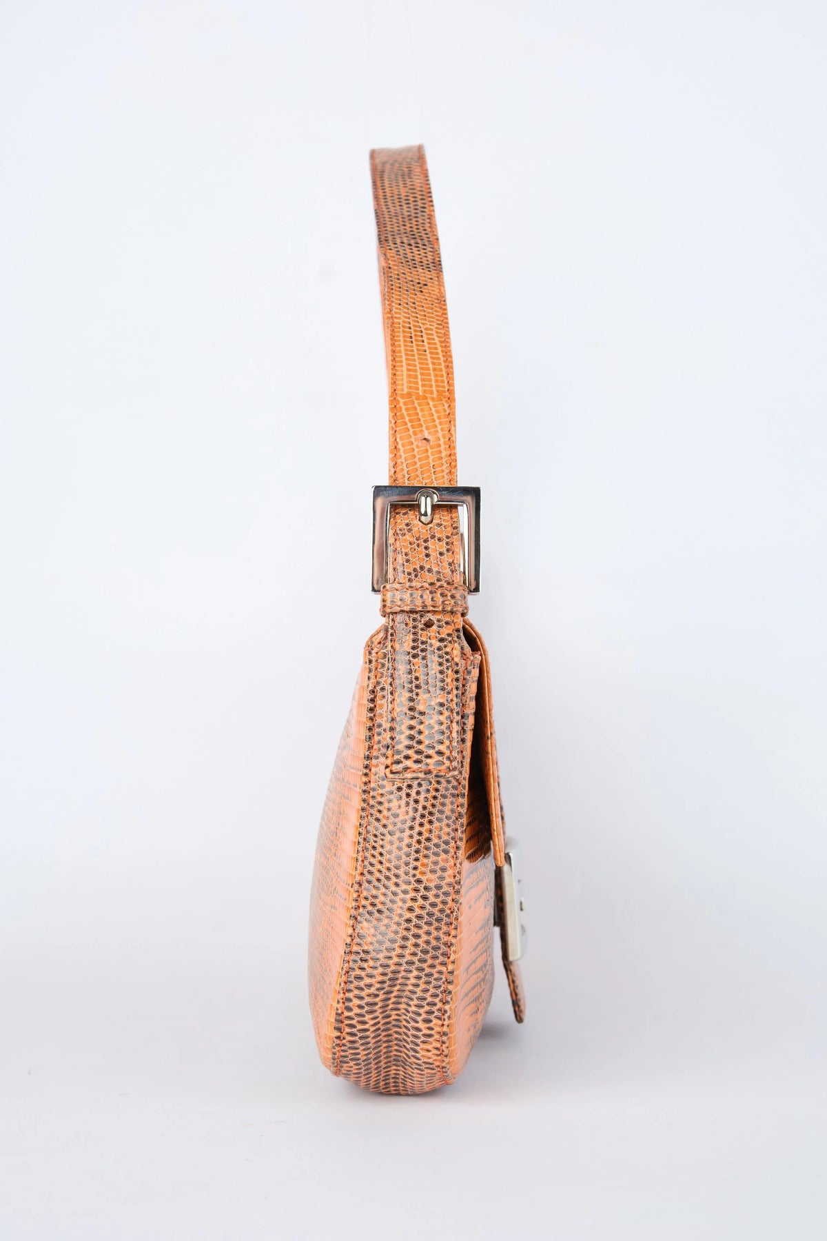 FENDI ORANGE OMBRE LIZARD BAGUETTE