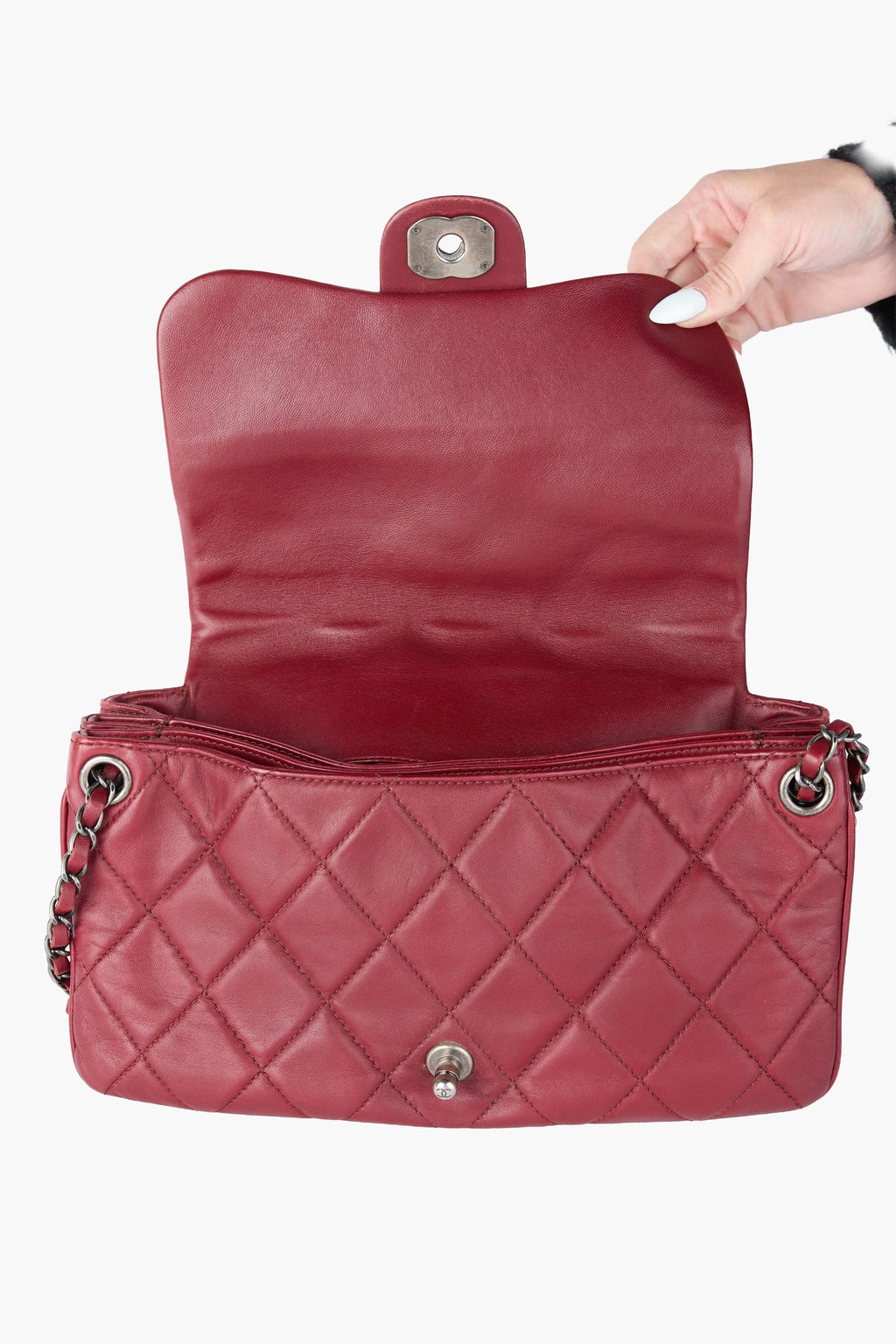 Chanel Red Accordion Flap Bag