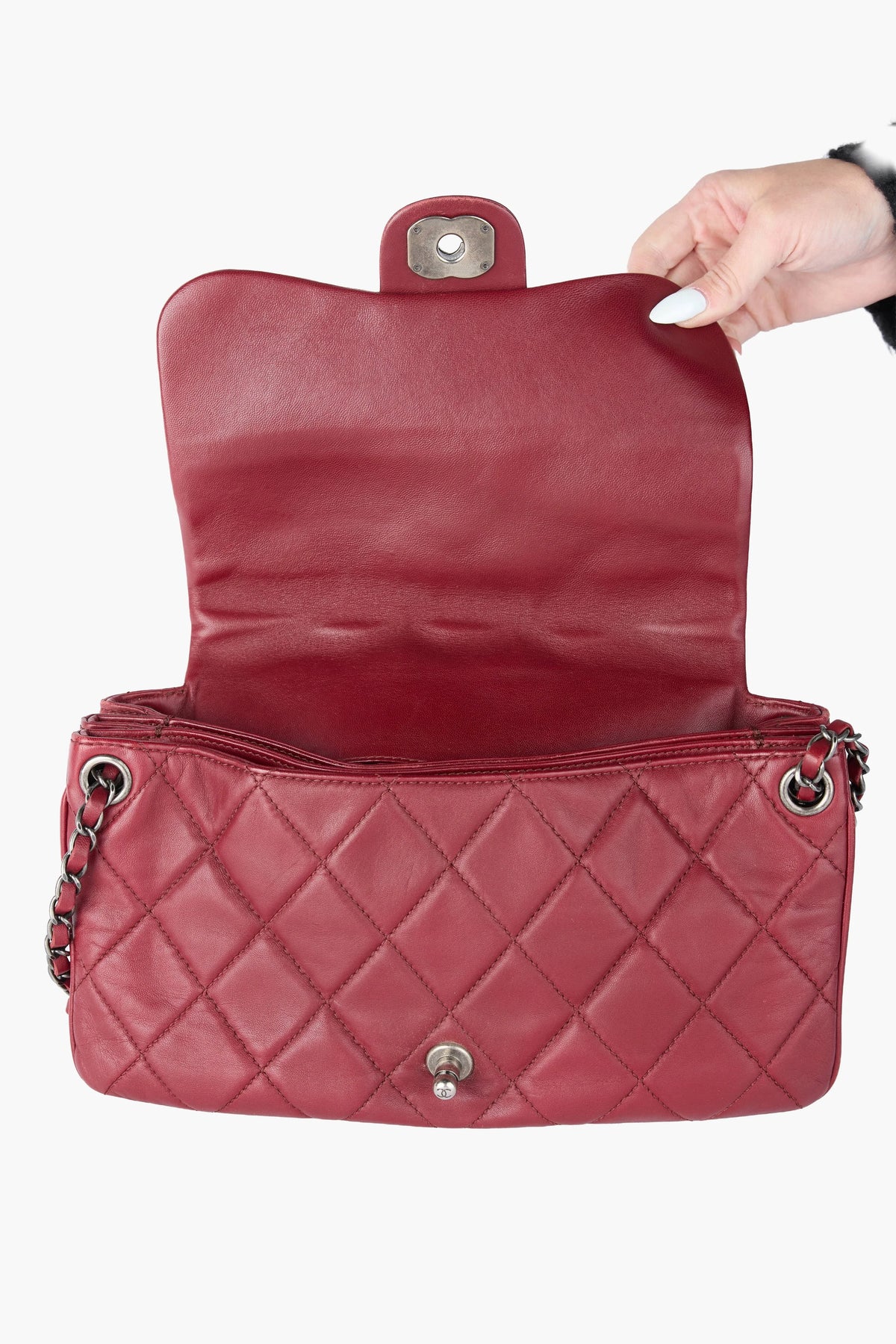 Chanel Red Accordion Flap Bag